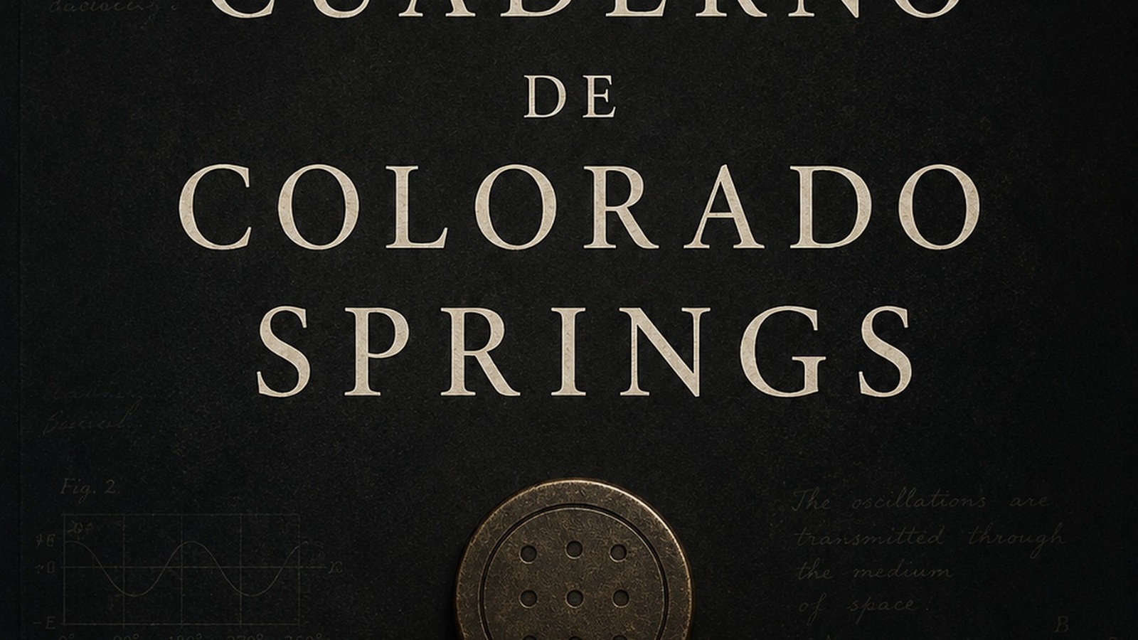 Portada de El Cuaderno de Colorado Springs, novela de J. M. Martín inspirada en los experimentos de Nikola Tesla en Colorado Springs en 1899